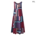 thumbnail image 2 of Sonducket Vestido de chaleco con cuello sin mangas suelto de algodón informal para mujer con estampado Irregular Vestidos Rojo 4XL Sonducket AP002073-05, 2 of 4
