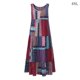 thumbnail image 2 of Sonducket Vestido de chaleco con cuello sin mangas suelto de algodón informal para mujer con estampado Irregular Vestidos Rojo 4XL Sonducket AP002073-05, 2 of 4