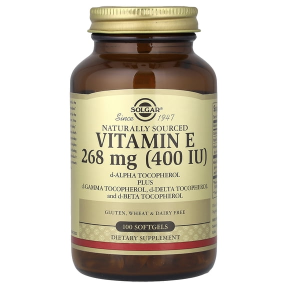 Solgar vitamin e 400 iu alpha softgels, 100 ct