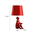 thumbnail image 5 of Benjara Fabric Shade Table Lamp with Polyresin Sitting Clown Base, Red, 5 of 5