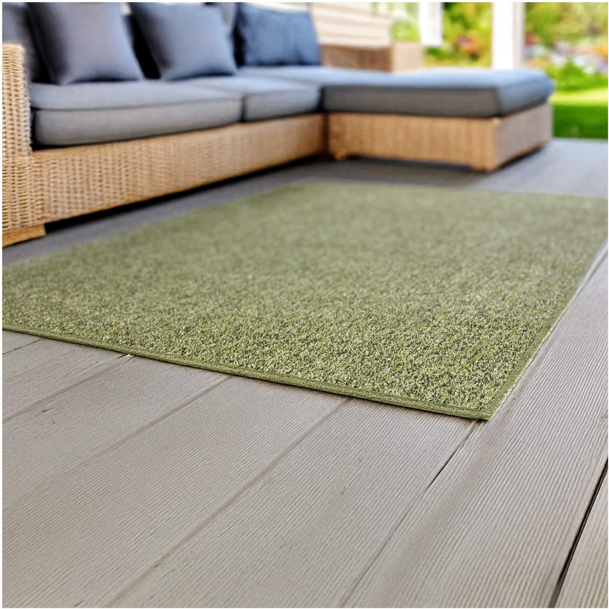 Koeckritz Rugs Premium 5'x8' Mossy Bark Indoor/Outdoor Turf Rug Ideal for Patios, Decks