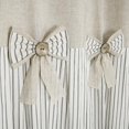 thumbnail image 3 of Linen Button Farmhouse Beige Shower Curtain,Bowknot,Linen and Cotton Woven Fabric,Pleated Gray Stripe,Country Style,72x84 in, 3 of 12