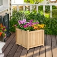 thumbnail image 2 of Gymax Garden Wooden Planter Box Folding Raised  Outdoor Plant Container w/ Drainage Hole, 2 of 10