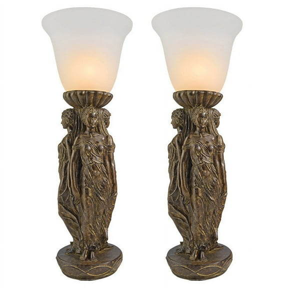 S/2 Three Graces Tabletop Torchieres