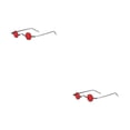 thumbnail image 4 of Decodeary Lunettes de Décoration Femmes Uv400 pour un Look Élégant et Accrocheur Protection Solaire Rouge 2Set, 4 of 6