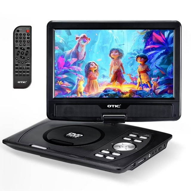 Reproductor de DVD portátil OTIC 12 10,1 pulgadas, Bluetooth, batería de 5 h