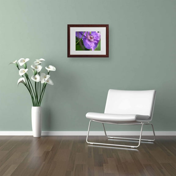 Trademark Fine Art "Meaningful Bliss" Canvas Art by Monica Fleet, White Matte, Wood Frame