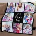 thumbnail image 4 of Custom Blanket with Photos Text Customized Blanket Personalized Flannel Throw Blankets for Adult Kid Birthday Christmas Fathers Mothers Valentines Day Customized Gift Blankets, 4 of 5