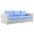 thumbnail image 2 of Modway Convene Outdoor Patio Sofa in Light Gray Light Blue, 2 of 3