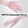 thumbnail image 4 of 100 Pcs Gants Jetables de Protection Environnementale Sans Poudre Gants de Protection Transparents de Qualité Alimentaire, 4 of 8
