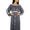 thumbnail image 5 of Bimba Women Long Maxi Dress Boho Gothic Style Long Sleeve Classic Dress Gown, 5 of 9