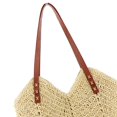thumbnail image 3 of Bolso Tejido a Mano Colco Bolso de Mano Elegante Bohemio Portátil Hueco para Playa Beige, 3 of 7