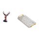 thumbnail image 5 of Figura de cabeza de ciervo,Adorno de cabeza de ciervo,estatua de animal decorativa,Figura decorativa de cabeza de ciervo para mesa,Bandeja para servir,Bandeja rectangular para servir en la, 5 of 8
