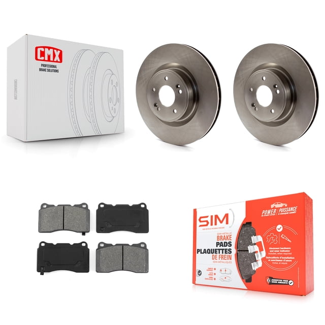 Transit Auto Front Disc Brake Rotors and Semi-Metallic Pads Kit for Car Hyundai Genesis Coupe K8S-100589