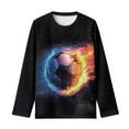 thumbnail image 5 of Garronmavis Cool Soccer Boys Long Sleeve T-Shirts Size 3-4 Casual Long Sleeve Crewneck T-Shirts Tee Tops Versatile Kids Fall Tops Crewneck Basic Tees Casual Clothes for Boys, 5 of 7
