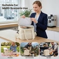thumbnail image 5 of Insulated Lunch Box & Lunch Bag for Women Men, Water Resistant Reusable Double Deck Large Cooler Bag for Work Travel Outdoor, 12L,White, 5 of 7