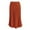 Orange, variant on Bibifish Womens Skirts Elegant Satin Midi Zipper Skirts Solid Color Trendy Flowy High Waist Flared A Line Long Skirts For Ladies