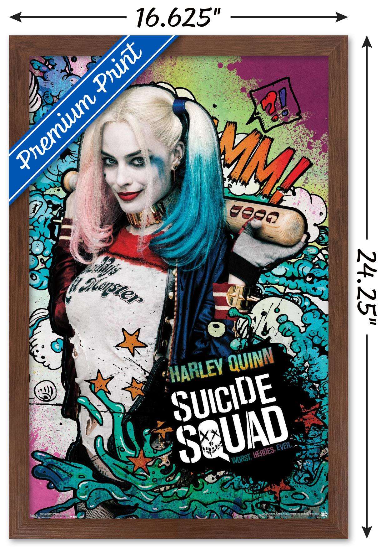 DC Comics Movie - Suicide Squad - Harley Stars Wall Poster, 14.725" x 22.375", Framed