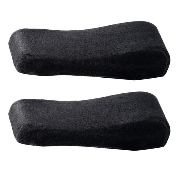 2 fundas universales de espuma viscoelástica para reposabrazos de sillas de computadora. negro 2