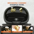 thumbnail image 3 of Artist hand Shampoo Bowl Station Backwash Chair Shampoo Recliner with Ceramic Bowl,Sink Hair Spa Washing Beauty Salon Equipment(Black Gold), 3 of 15