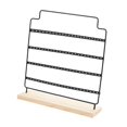 thumbnail image 1 of Organizador de pendientes de metal, práctico soporte para pendientes colgantes para dormitorio, tienda minorista Negro, 1 of 8