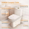 thumbnail image 7 of HOROW Small One Piece Toilets with Gold Flush Button，Dual Flush 1.28GPF Morden Bathroom Toilet w/ Seat High Short Compact Bathroom Tiny Mini Commode Water Closet 12'' Rough-in, 7 of 7