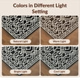 thumbnail image 7 of Design&I 3'x5' Washable Throw Rug Ultra-Thin & Non-Slip Skid-Resistant Small Cream Geometric Beige Trellis Interlocking Border Classroom Ivory for Entryway, Kitchen, 7 of 7