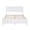 White, variant on PORKISS Queen Size Platform Bed Frame with LED Lights, USB Charging Station, Solid Wood Queen Bed Frame with Headboard, Wooden Slat Support for Bedroom, White