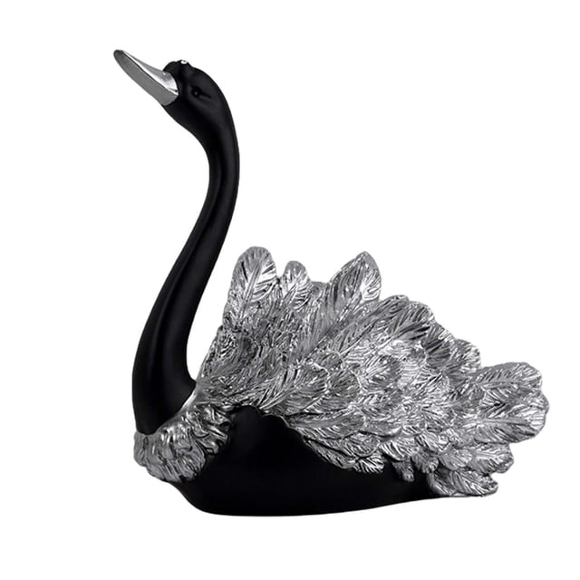 Estatuilla de Animal Mayimx Escultura de Cisne Elegante Adorno Artesanal de Escritorio