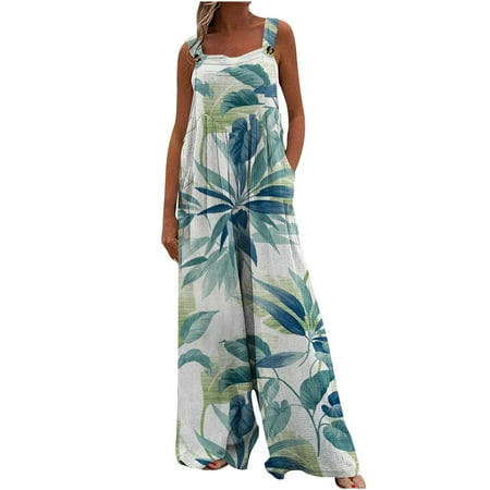 

Xihbxyly Jumpsuits for Women Overalls Women Maternity Jumpsuit Women Loose Fit Linen Overalls for Women Wide Leg Rompers Cotton Overalls with Pockets Today Deals #1