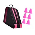 thumbnail image 2 of Bolsa de patinaje enrollador bolso de patinaje sobre hielo portátil de transporte zapatos de patinaje con bolsas para niños para niños niñas patines rosa, 2 of 8
