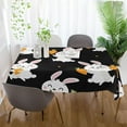 thumbnail image 6 of Coolnut Easter Eggs Cute Rabbits Tablecloth Rectangle Colorful Table Cloth Large Square Table Cover for Dining Kitchen Party 60"x120" Decor Gift, 6 of 7