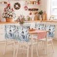 thumbnail image 2 of Christmas Snowman Chair Covers Set of 4 Pine Leaf Forest Birds Berries Wood Grain Chair Back Covers Stretch Removable Washable Slipcovers Protector for Dining Room Kitchen Party Decor, 2 of 5