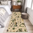 thumbnail image 4 of Kitchen Runner 2 x 6 Ft, Cartoon Tractor Non-Slip Residential Carpet, Cute Digger Shovel Truck Car Khaki Indoor Crawling Mats Runner Rugs for Living Room/Dining Room/Bedroom, 4 of 8