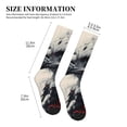 thumbnail image 4 of Pofeuu Red Black Ink Style Bald Eagle Print Compression Socks for Women & Men Circulation - Best Support for Nurses,Running,Athletic,Sports, 4 of 7