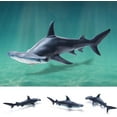 thumbnail image 4 of Figuras de acción de tiburón ballena y tiburón martillo, modelo marino, juego de juguetes educativos, juegos de rol, natación, baño y colección para niños, 4 of 8