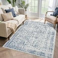thumbnail image 3 of FairOnly 2'x6' Vintage Runner Rug Hallway Area Rugs for Kitchen Washable Non-Slip Blue Soft Rug for Bedroom, 3 of 7