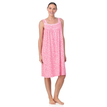 Aria Women's Sleeveless 100% Cotton Nightgown, Sizes XS-5X