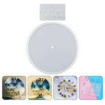 Raindrops 1 Set DIY Roman Numeral Clock Mold Silicone Epoxy Resin Casting Mold for Handmade Wall Clock Crafts and Art Projects Supplies