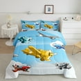 thumbnail image 2 of Erosebridal Ensemble de Couette Très Grand Coloré Avion pour Enfants Garçons Filles, Couette en Duvet Avion de Transport Volant, Réversible 3 Pcs, 2 of 7