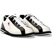 3G Kicks White/Black Unisex Bowling Shoes, Size