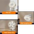 thumbnail image 7 of Hwkond Table Fan Portable Fan Versatile Fan Three Wind Speeds Corporal Desk Fan USB Rechargeable Fan With LED Light Clip Fan on Clearance, 7 of 7