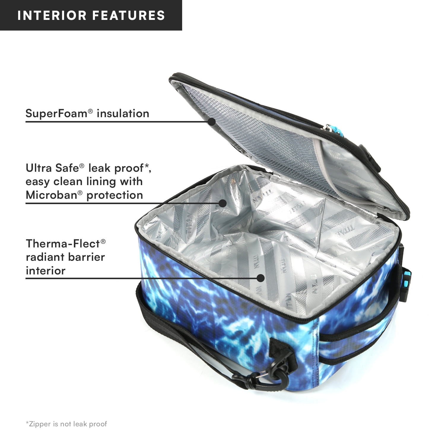 Titan by Arctic Zone Fridge Cold Upright Lunch Pack, Kaleidoscope