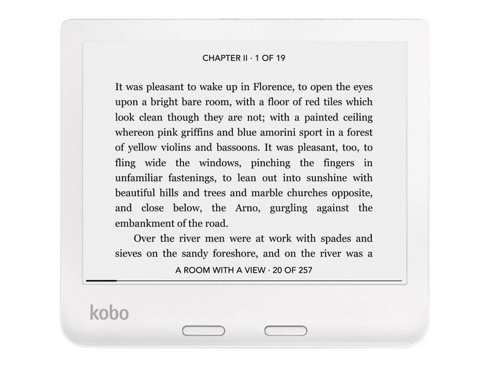Kobo Libra 2 - eBook reader - 32 GB - 7" E Ink Carta 1200 (1680 x 1264) - touchscreen - Wi-Fi - white - image 2 of 8