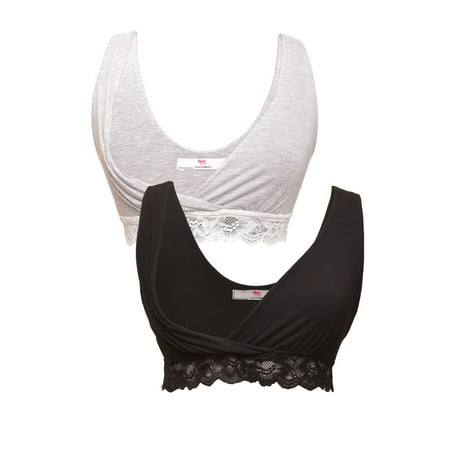 

LVMA1860 Luvmabelly Maternity Nursing Sleep Bra - 2 Pack