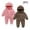 Coffee, variant on Unisex Baby Snowsuit Bear Ear Hooded Jumpsuit Fleece Romper Toddler Winter Front Zipper Hooded Coat Outfits Casual Holiday Party Warm Jumpsuit Daily