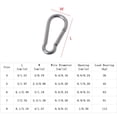 thumbnail image 5 of Yokua Heavy Duty D Ring Carabiners Clip for Climbing Rappelling, D Shaped Carabiner, 5 of 14