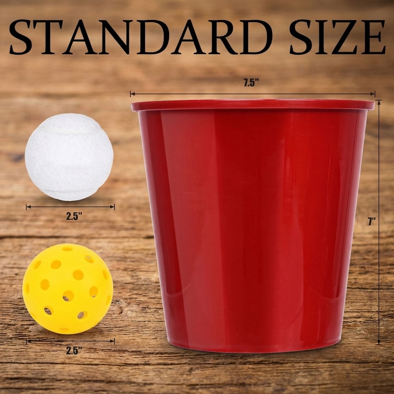 Redsmile Yard Pong Giant Pong Game Set with Carry Bag - Red - Outdoor Party Game - Backyard Entertainment