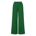 thumbnail image 7 of Kinrui Straight Leg Sweatpants for Petite Women Baggy Lounge Elastic Waist Pants Comfy Cute Fall Trousers Army Green M, 7 of 7