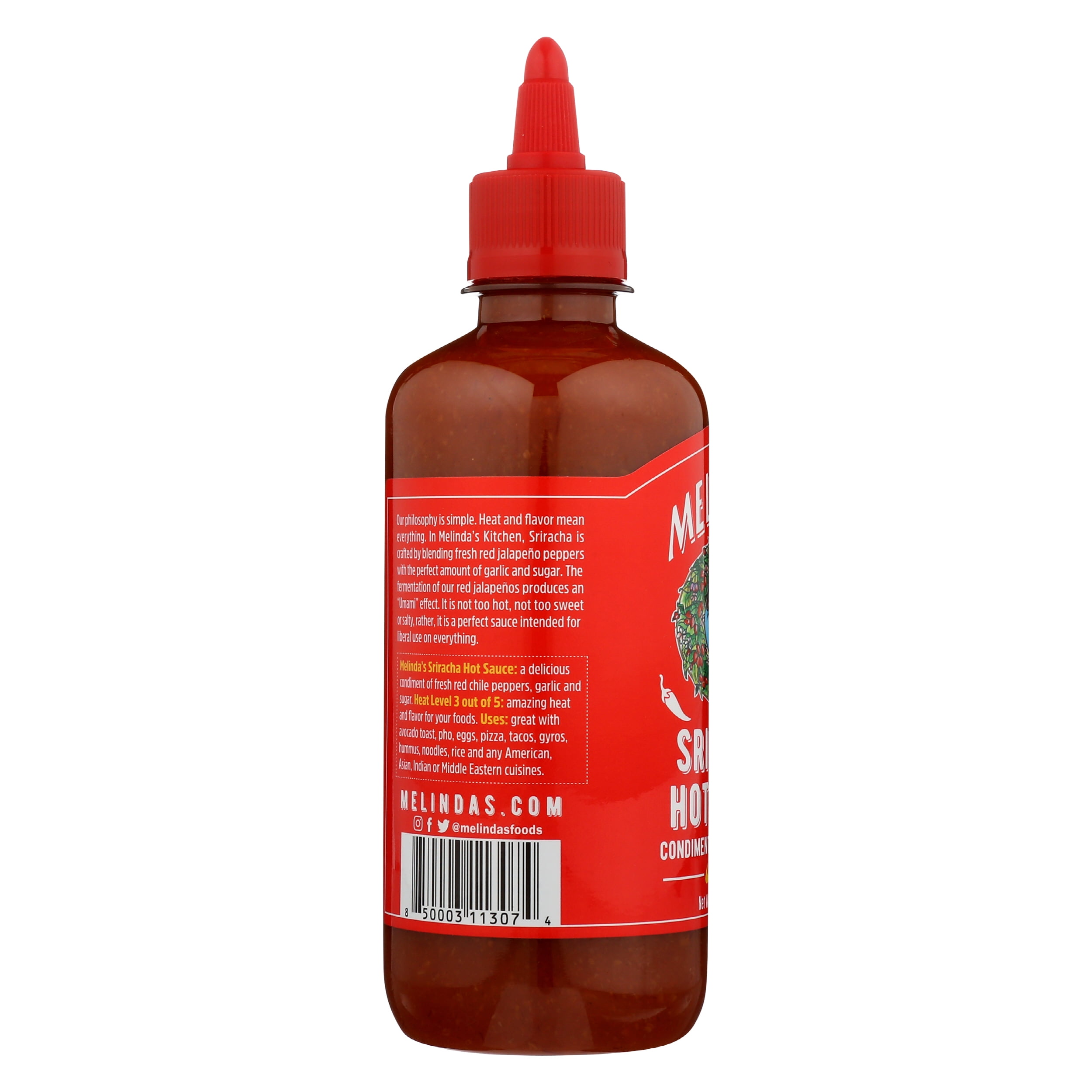 Pack of 6, Melindas Sriracha Hot Sauce, 12 oz